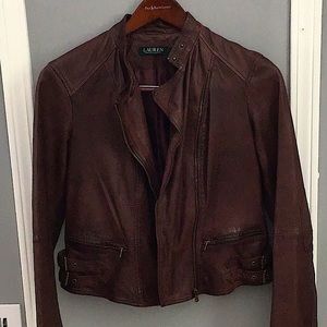 Ralph Lauren leather moto jacket size 6